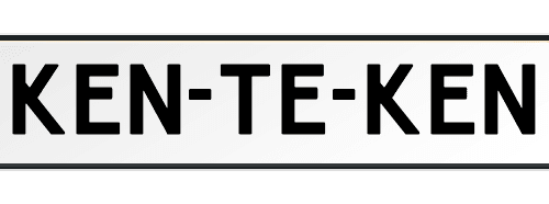 Witte Kenteken Plaat